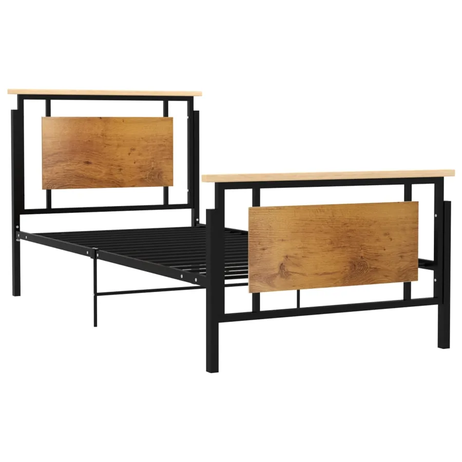 Cadre de lit sans matelas métal 90x200 cm - 2