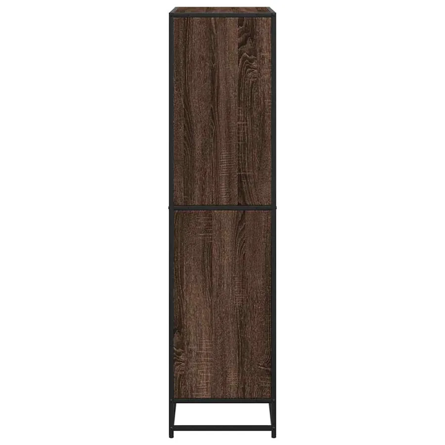 Bibliothèque chêne marron 80,5x35x139 cm bois d'ingénierie - 5