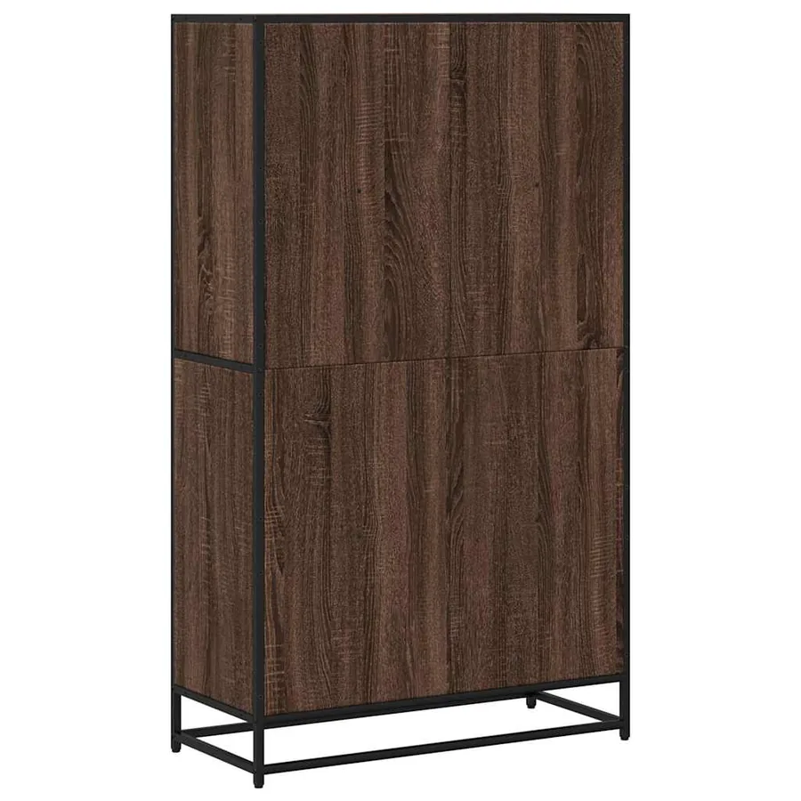 Bibliothèque chêne marron 80,5x35x139 cm bois d'ingénierie - 6