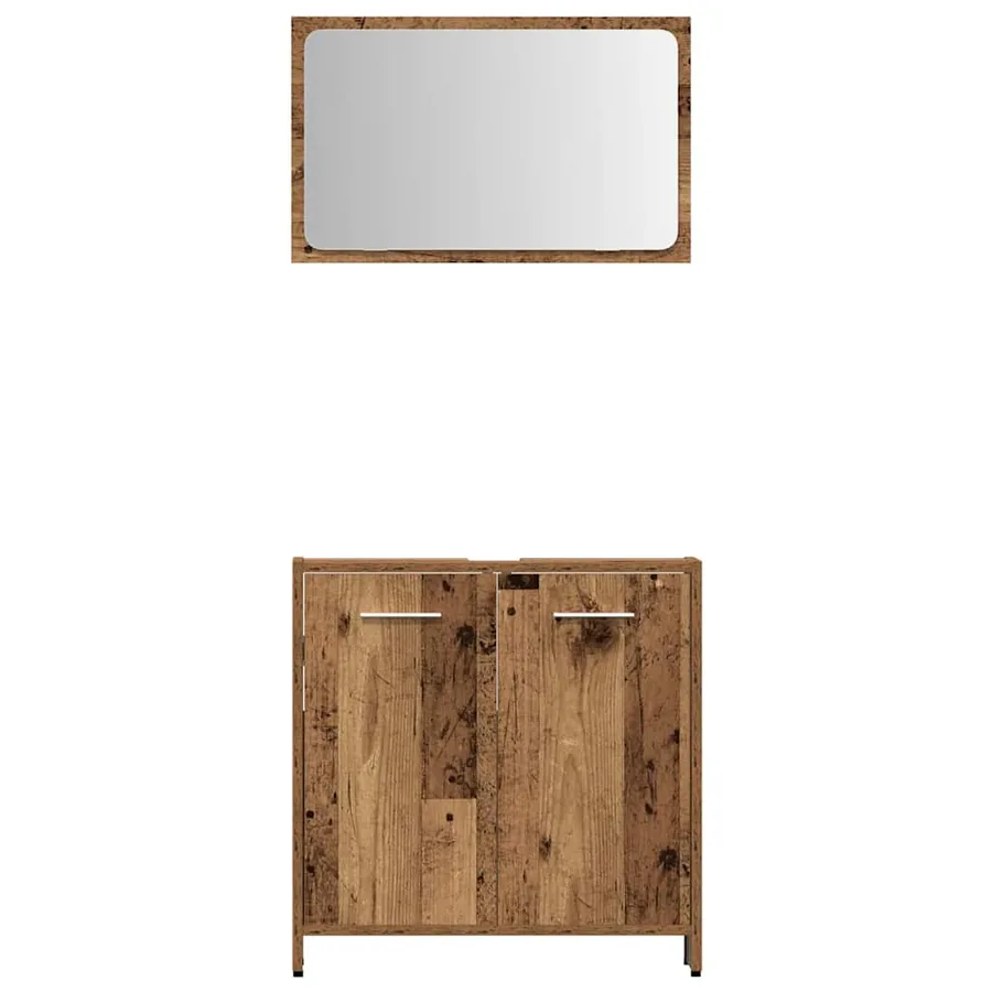 Ensemble de meubles salle de bain 3 pcs bois d'ingénierie - 7