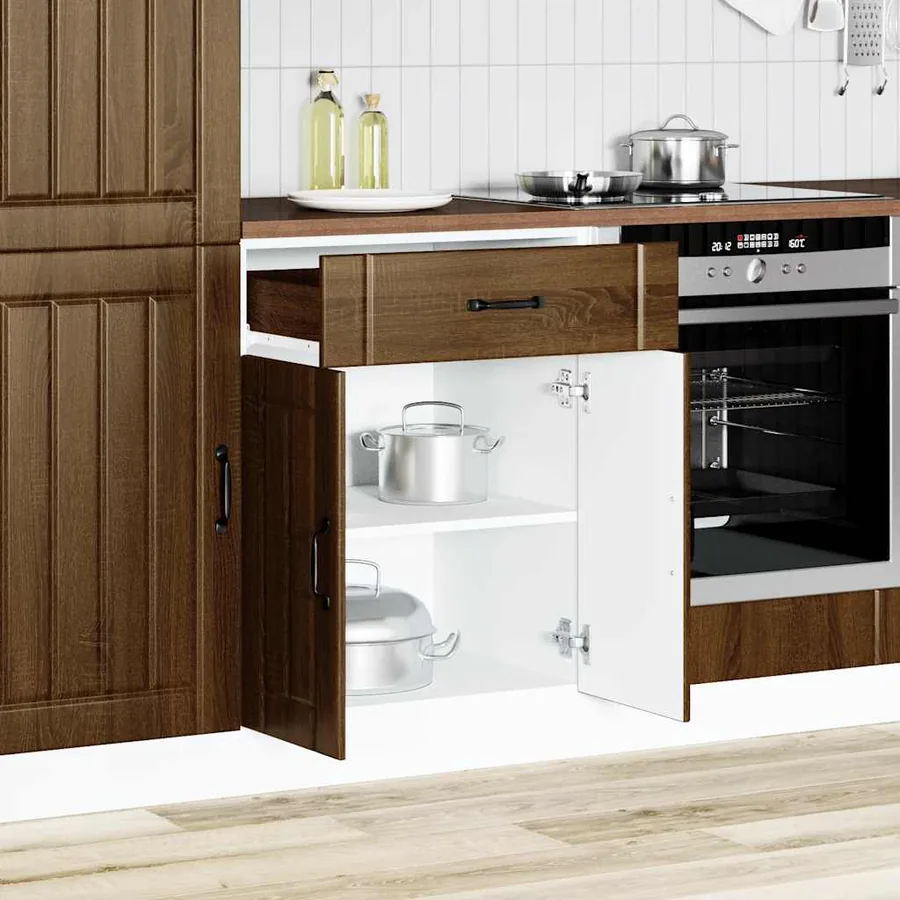 Armoire de cuisine Lucca chêne marron bois ingénierie - 3