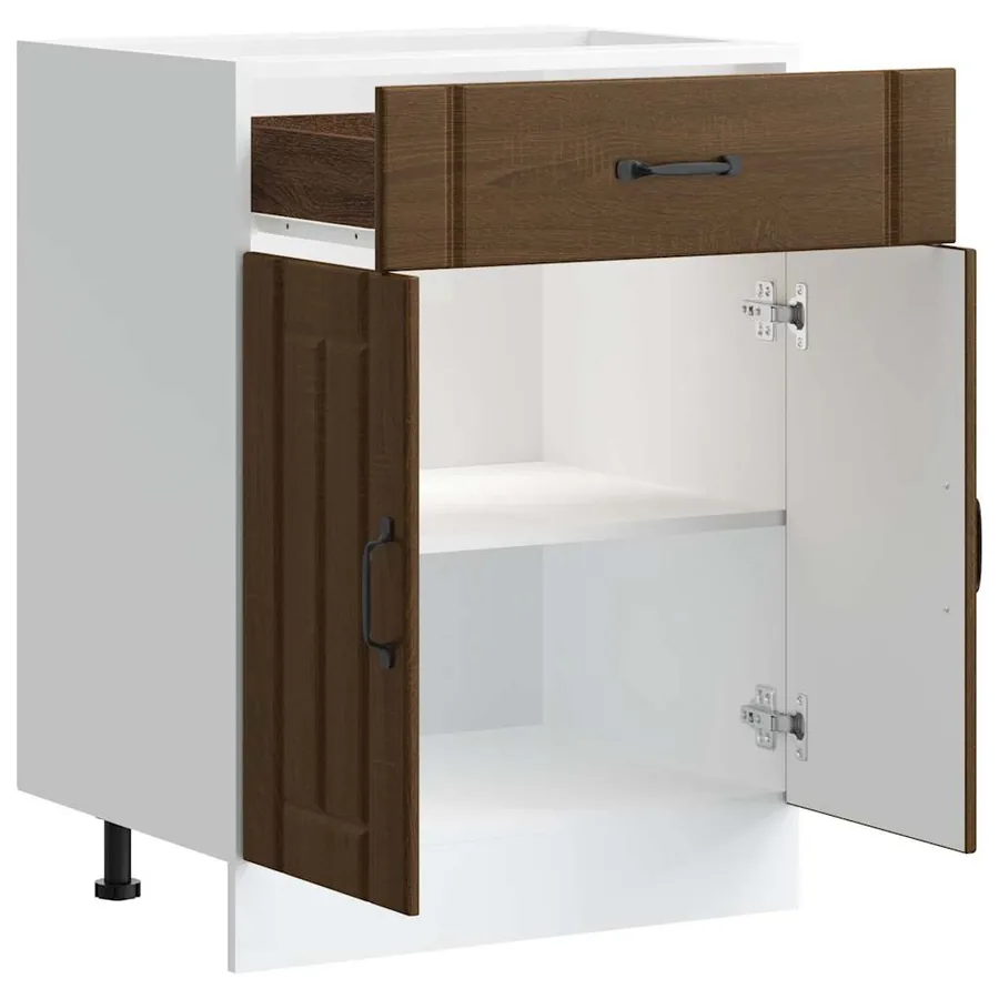 Armoire de cuisine Lucca chêne marron bois ingénierie - 7