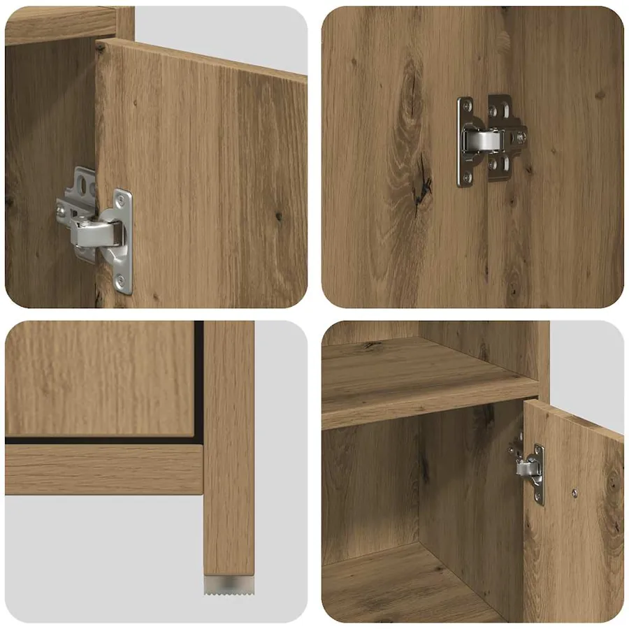 Ensemble de meubles salle de bain 4 pcs bois d'ingénierie - 11
