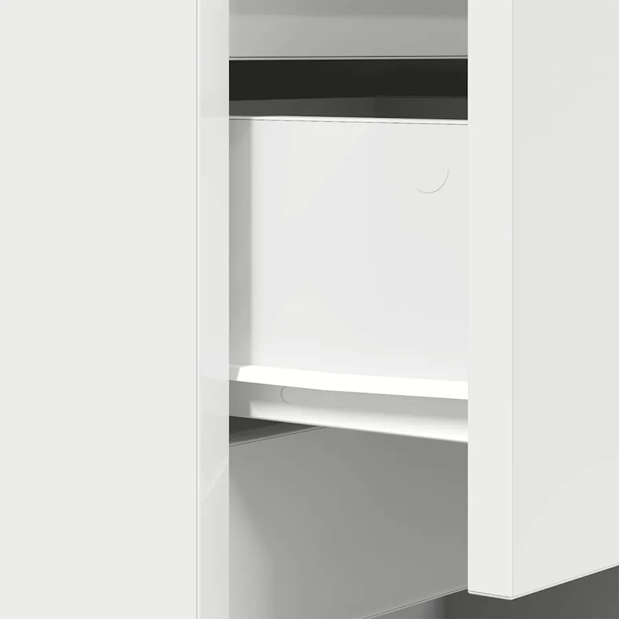 Tables de chevet avec 3 tiroirs 2 pcs blanc 39x35x65 cm - 11