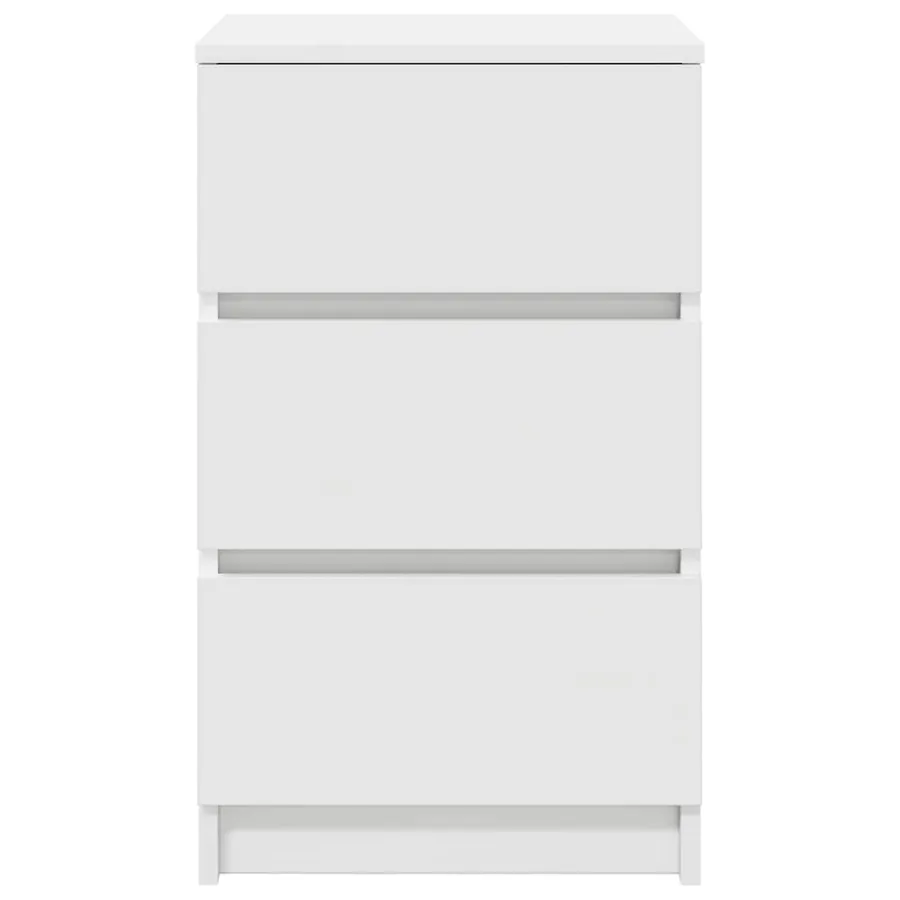 Tables de chevet avec 3 tiroirs 2 pcs blanc 39x35x65 cm - 7