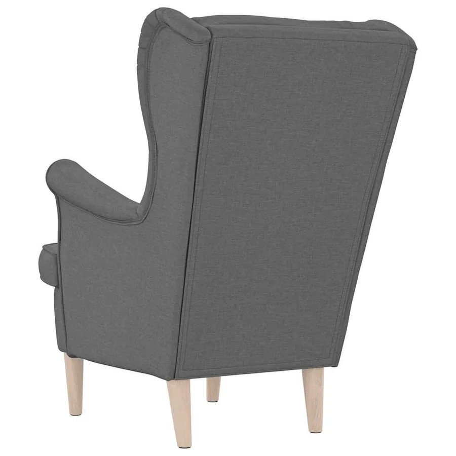 Fauteuil gris foncé 74x84x100 cm tissu - 6