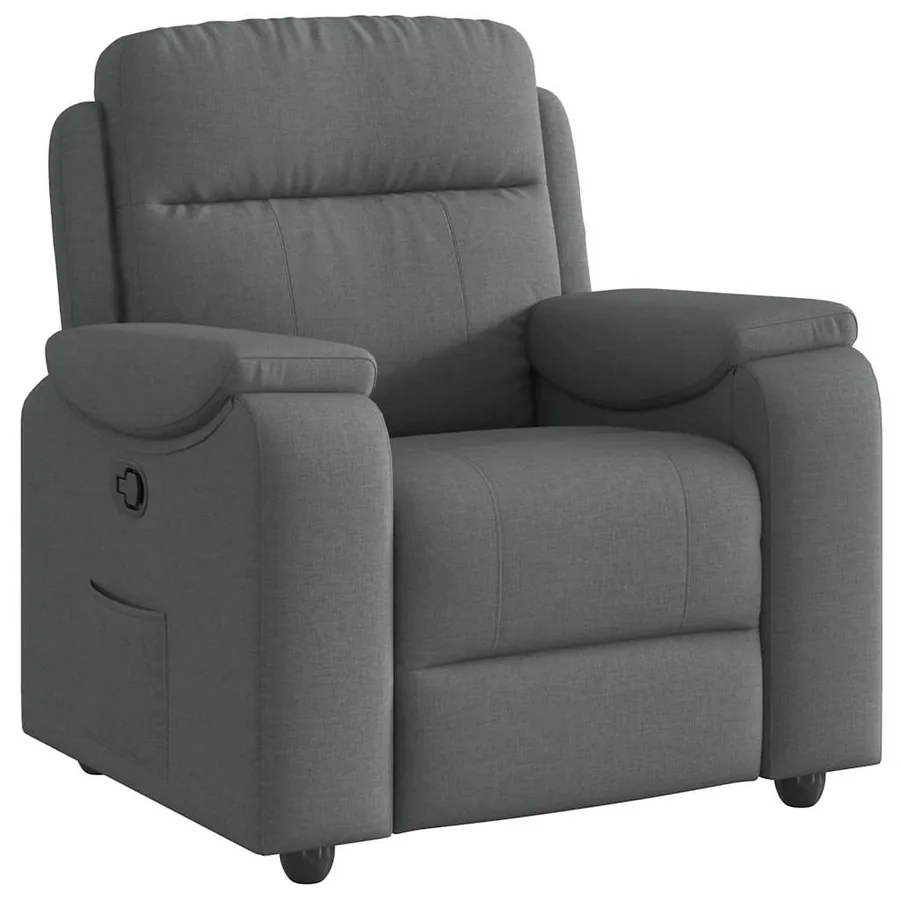 Fauteuil inclinable Gris foncé Tissu - 4