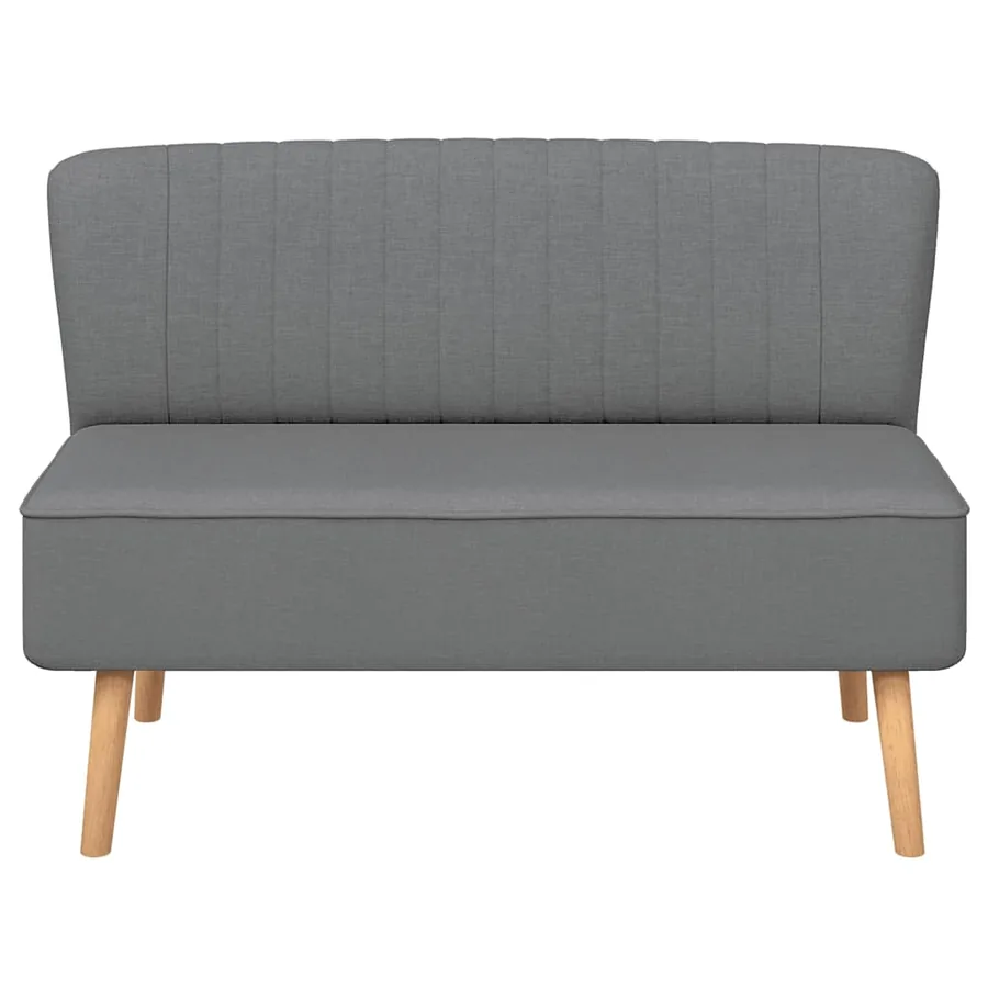 Canapé 117 x 55,5 x 77 cm Tissu Gris clair - 3