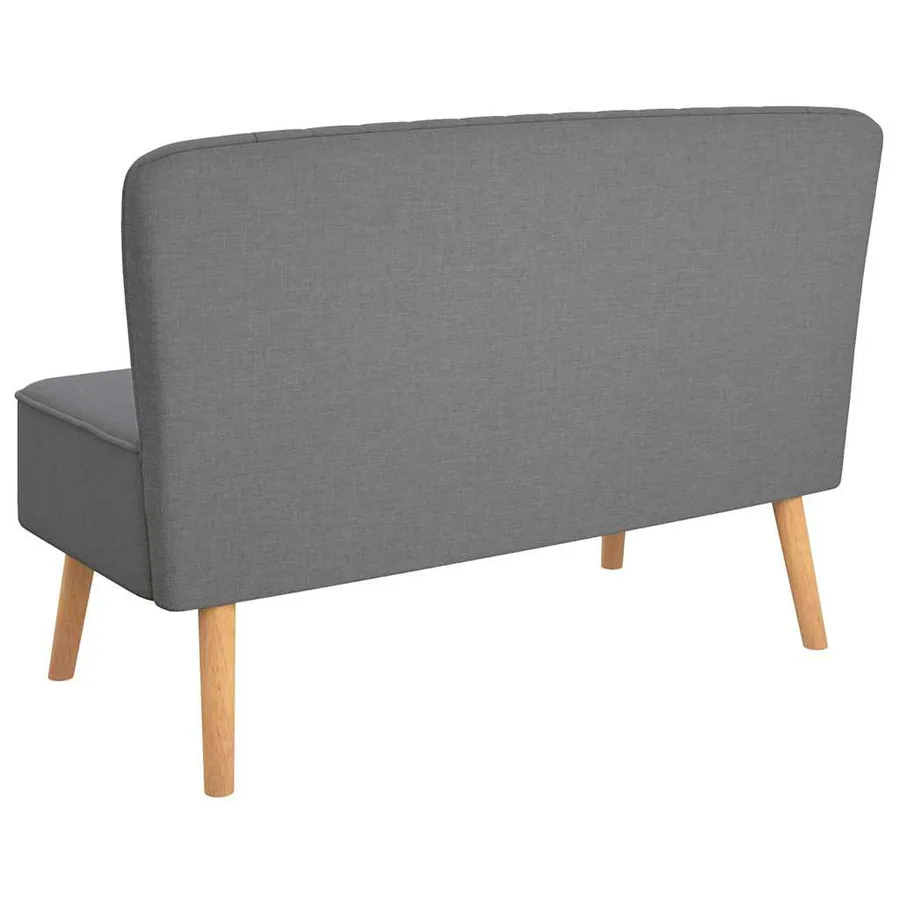 Canapé 117 x 55,5 x 77 cm Tissu Gris clair - 5