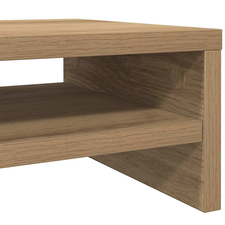 Support de moniteur chêne artisanal 42x24x13 cm bois ingénierie - 8