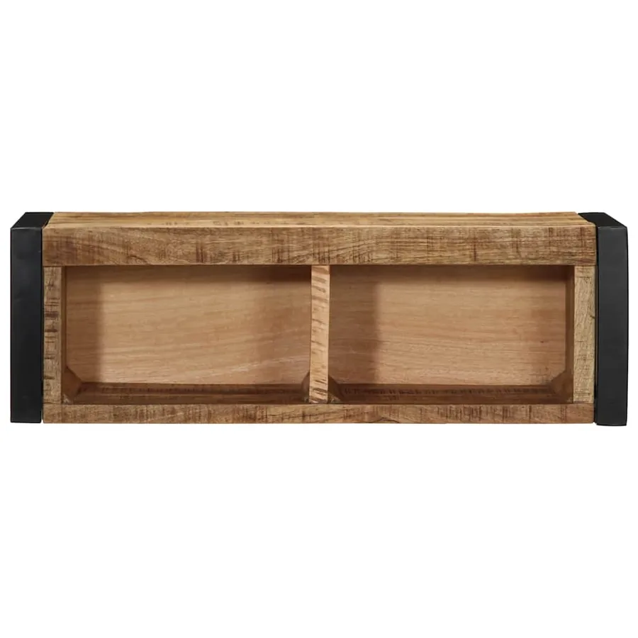 Meuble TV 80x30x25 cm bois massif de manguier brut - 2