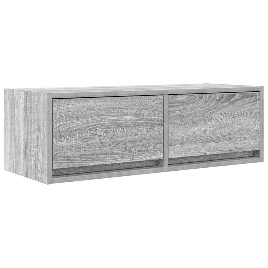 Meuble TV sonoma gris 80x31x25,5 cm bois d'ingénierie - 2