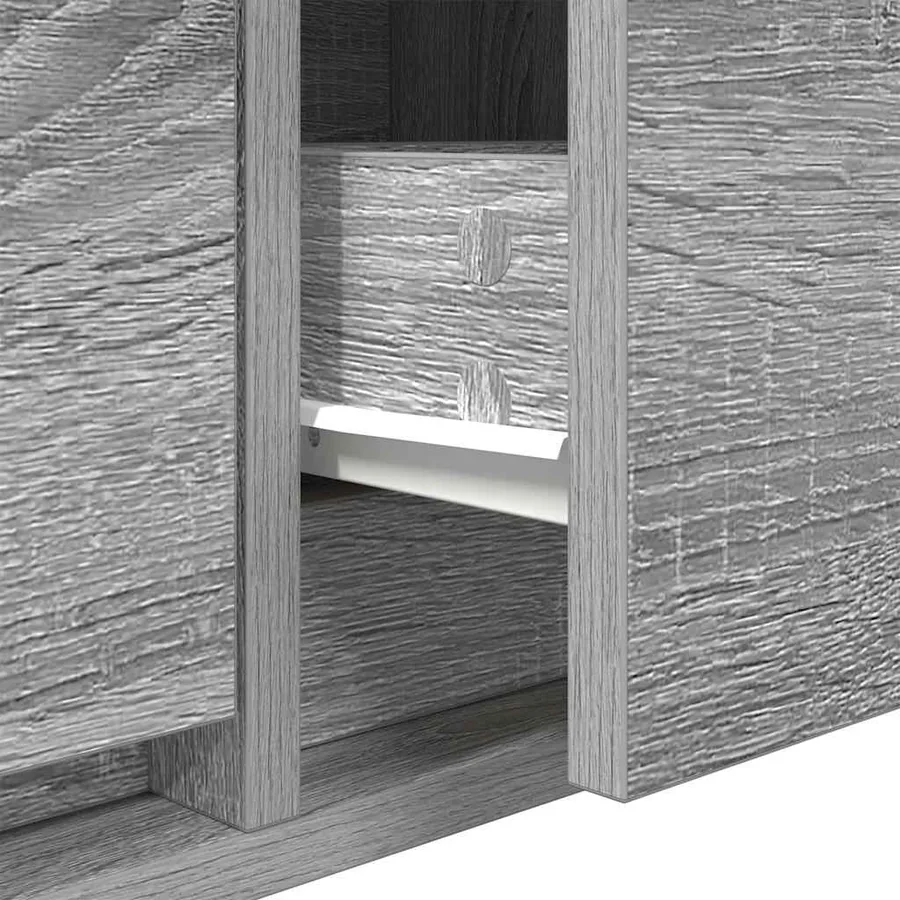 Meuble TV sonoma gris 80x31x25,5 cm bois d'ingénierie - 8
