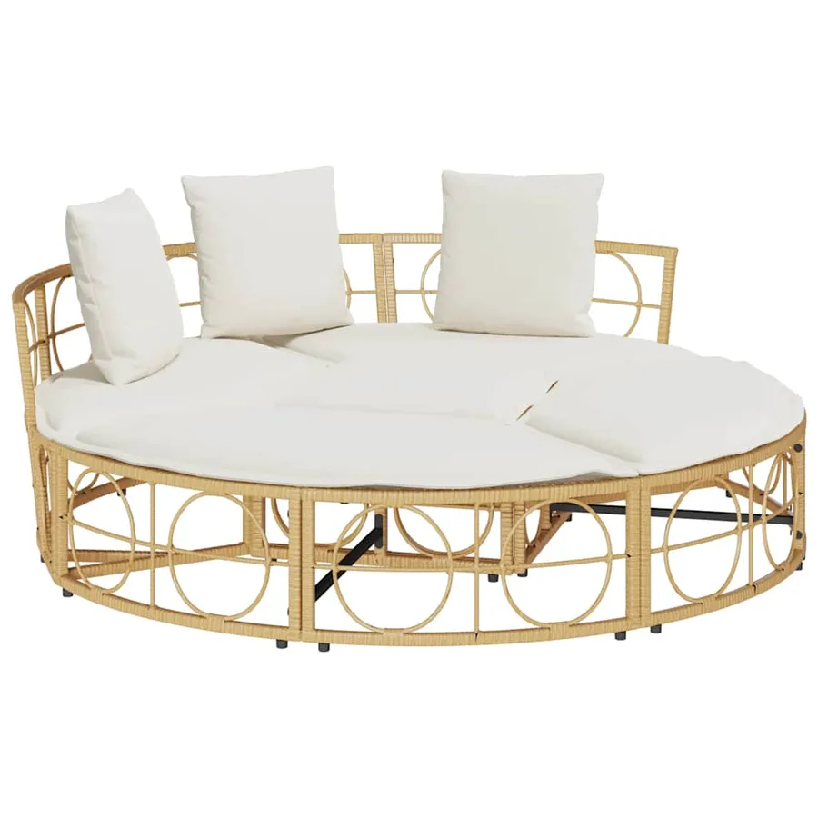 Chaise longue d'extérieur sans auvent résine tressée - 2
