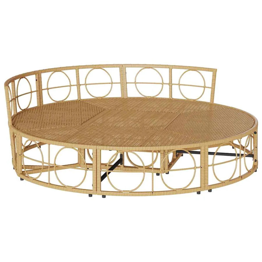 Chaise longue d'extérieur sans auvent résine tressée - 5