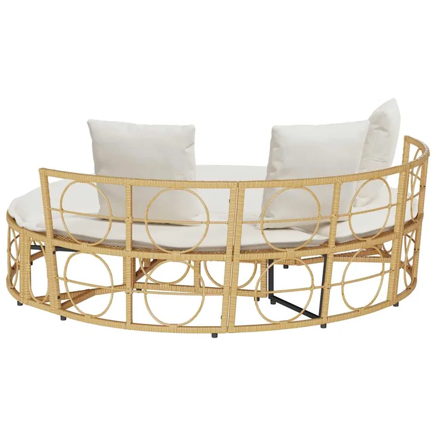 Chaise longue d'extérieur sans auvent résine tressée - 8