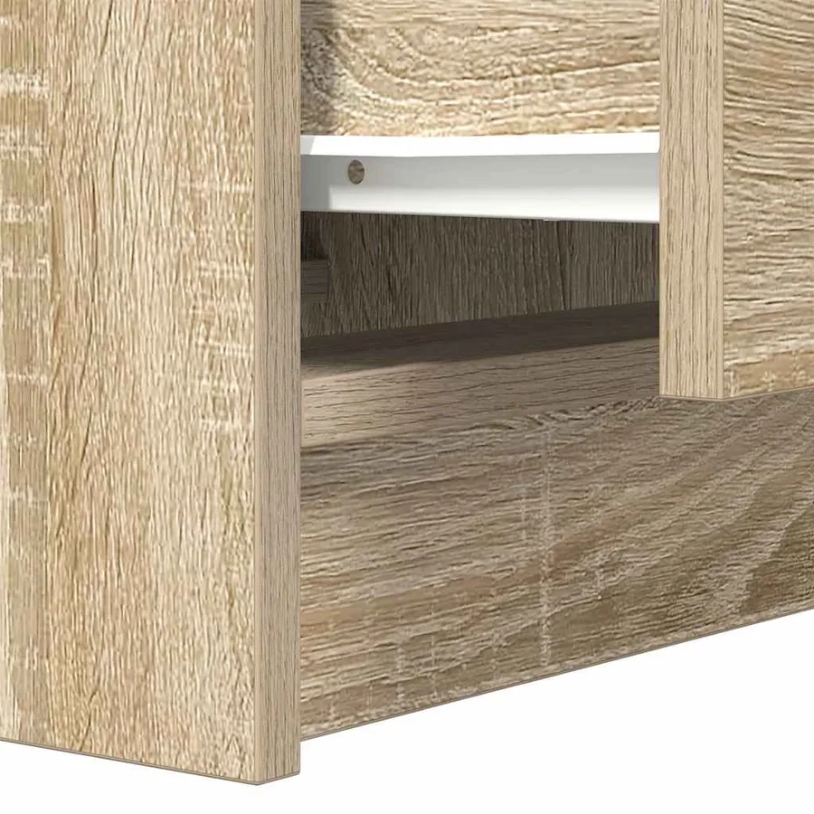 Table de chevet avec 2 tiroirs chêne sonoma 38x34x80 cm - 10