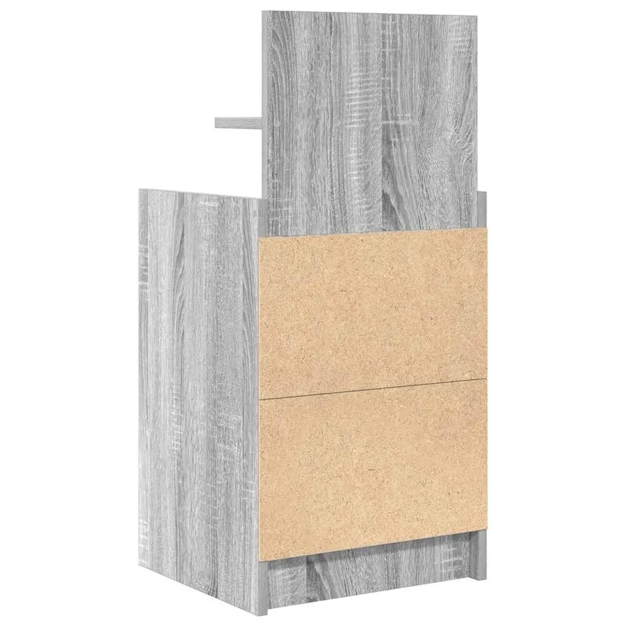 Table de chevet avec 2 tiroirs sonoma gris 38x34x80 cm - 8
