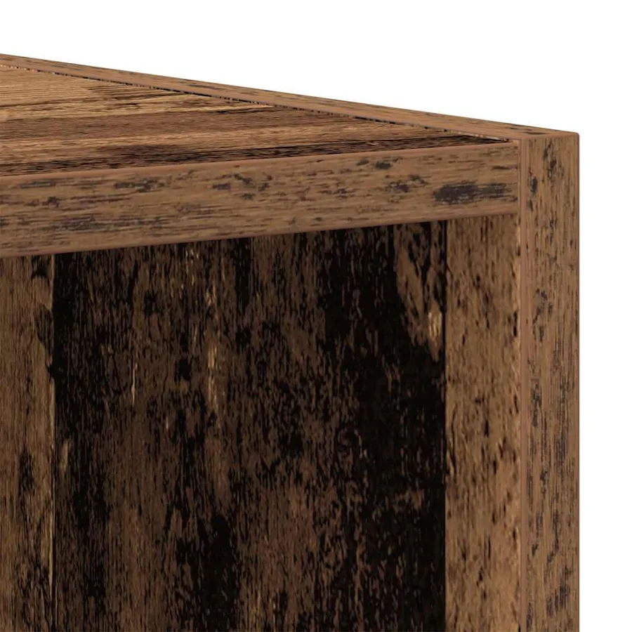 Bibliothèque/Buffet vieux bois 66x30x98 cm bois d'ingénierie - 9
