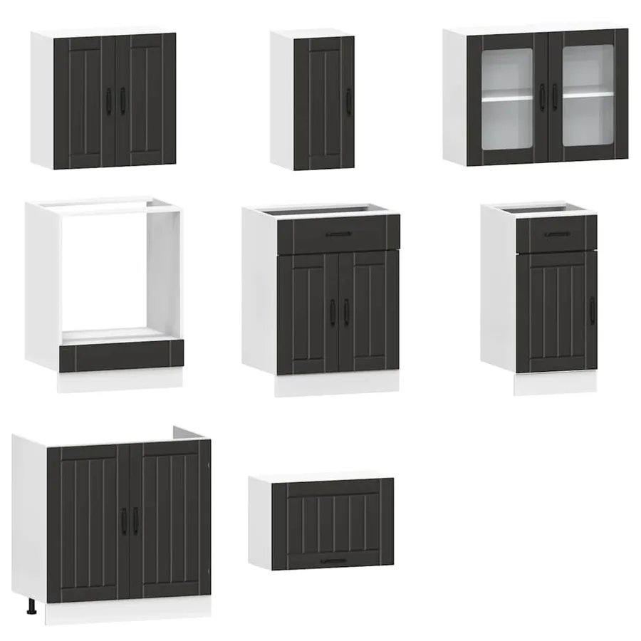 Ensemble d'armoires de cuisine 8 pcs Kalmar bois d'ingénierie - 4