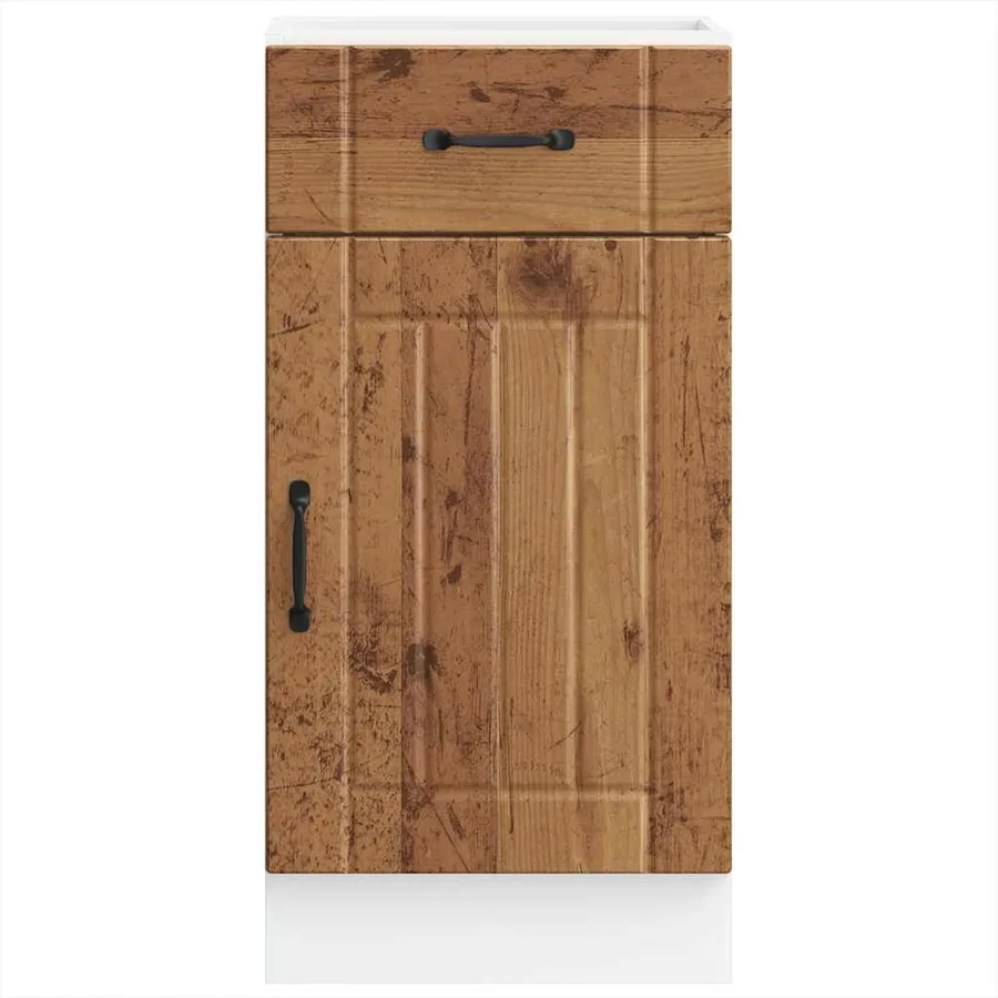 Armoire de cuisine Lucca vieux bois bois ingénierie - 4