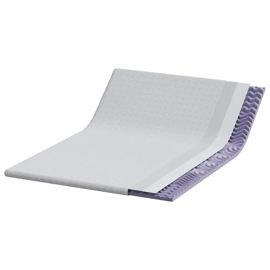 Surmatelas Blanc 140 x 200 cm Tissu Jacquard - 4