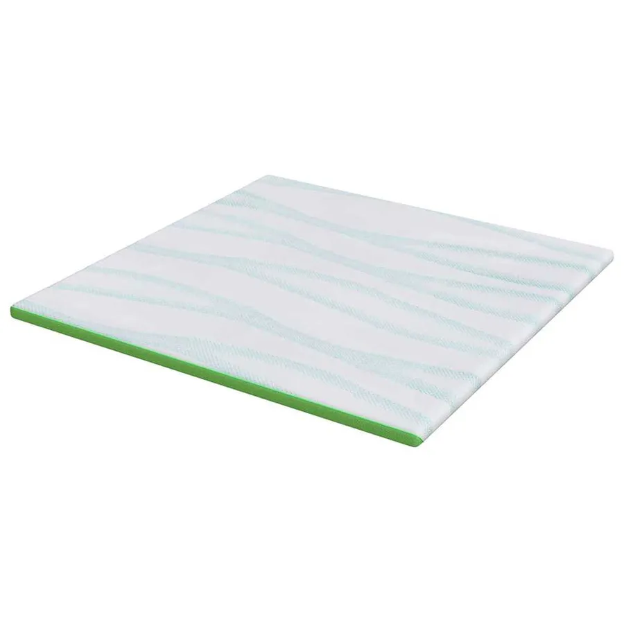 Surmatelas Blanc et vert 180 x 200 cm Tissu Jacquard - 5