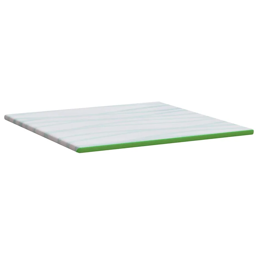 Surmatelas Blanc et vert 180 x 200 cm Tissu Jacquard - 6