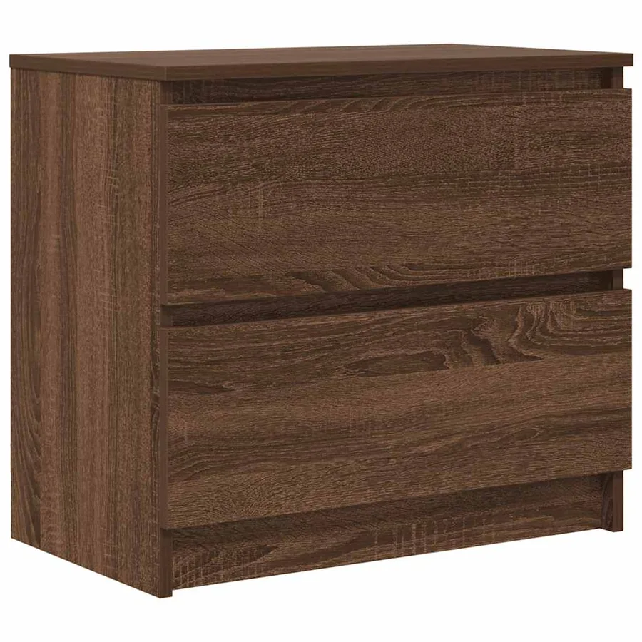 Meuble TV chêne marron 60x35x54 cm bois d'ingénierie - 2