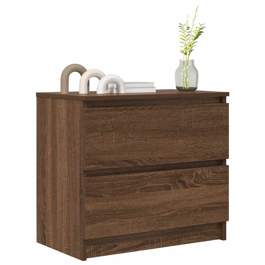 Meuble TV chêne marron 60x35x54 cm bois d'ingénierie - 4