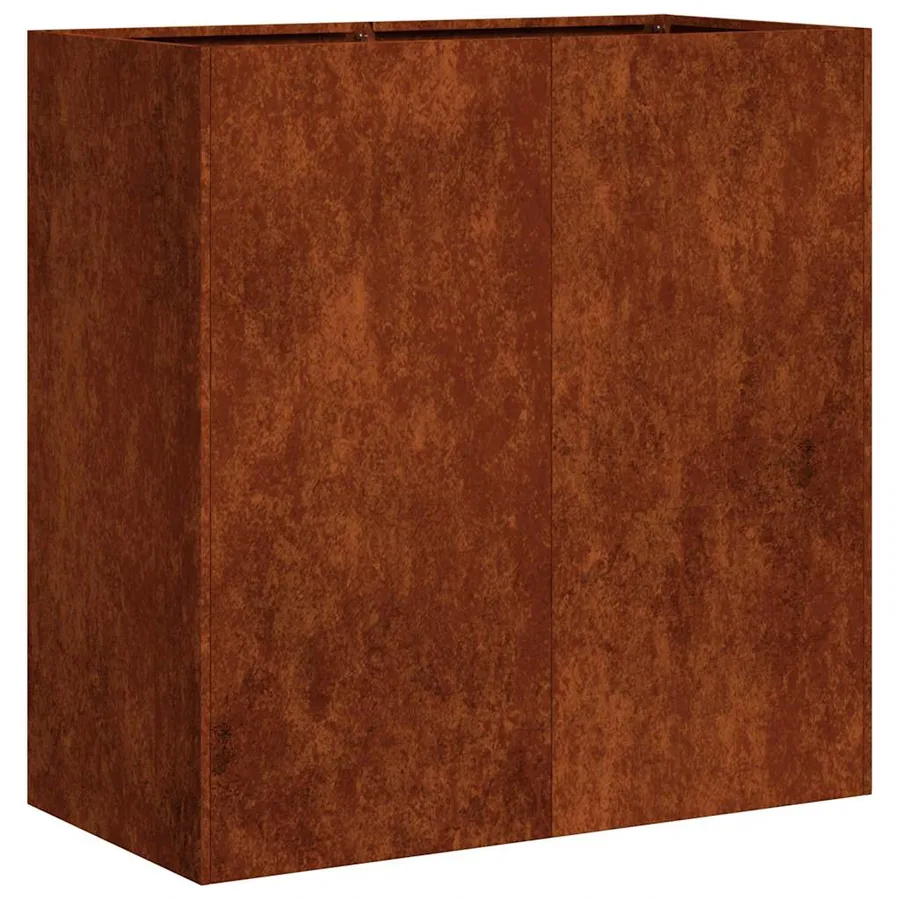 Jardinière rouillé 80x40x80 cm acier inoxydable - 2