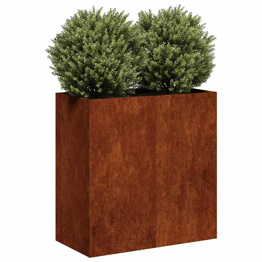 Jardinière rouillé 80x40x80 cm acier inoxydable - 3