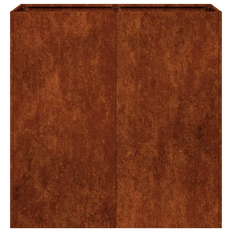 Jardinière rouillé 80x40x80 cm acier inoxydable - 5