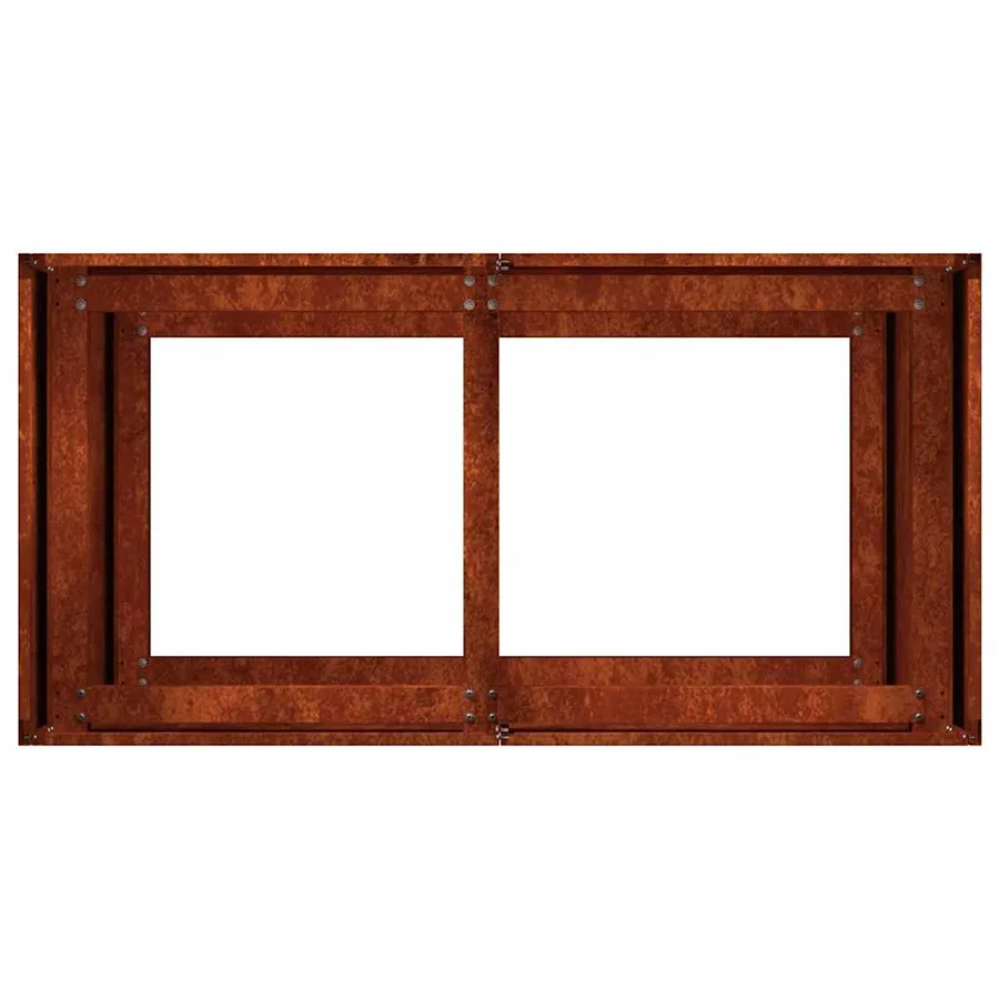 Jardinière rouillé 80x40x80 cm acier inoxydable - 6