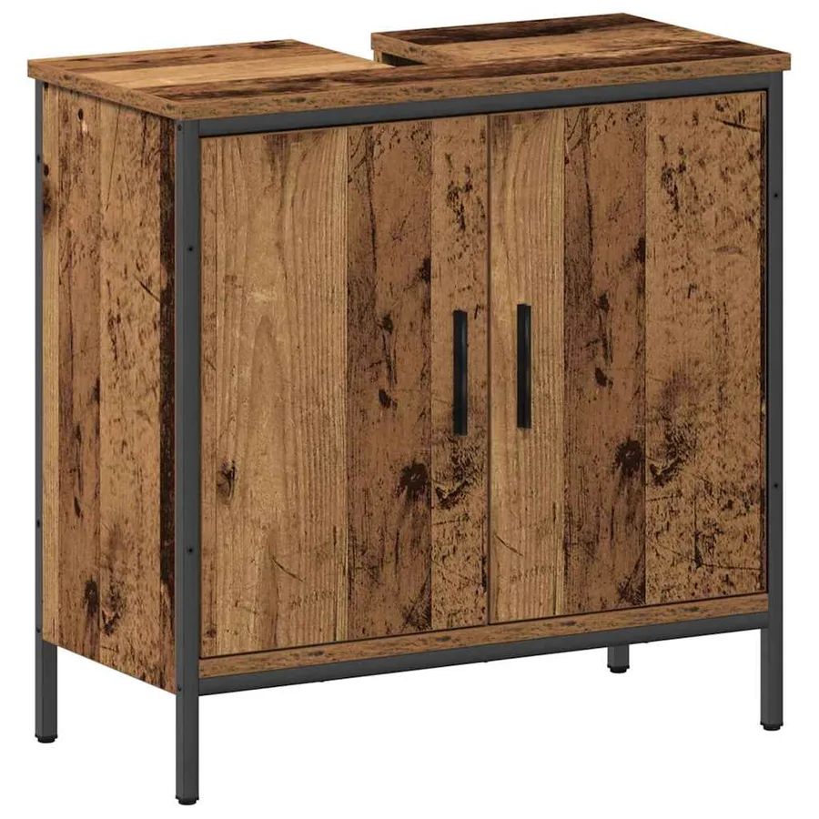 Ensemble de mobilier de salle de bain avec étagère 2 pcs Marron - 5
