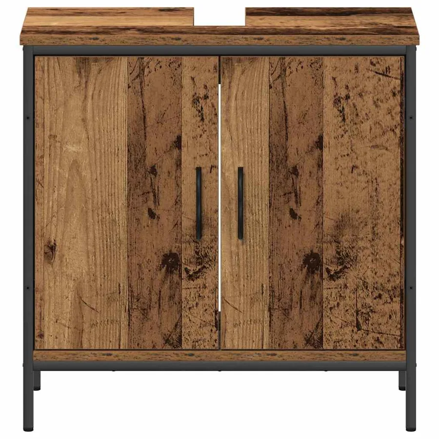 Ensemble de mobilier de salle de bain avec étagère 2 pcs Marron - 7