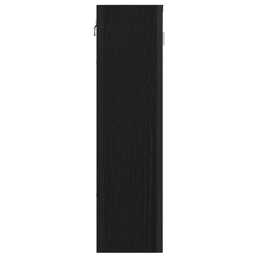 Armoire de salle de bain avec miroir Chêne noir 60 x 16 x 60 cm Bois d'ingénierie - 5