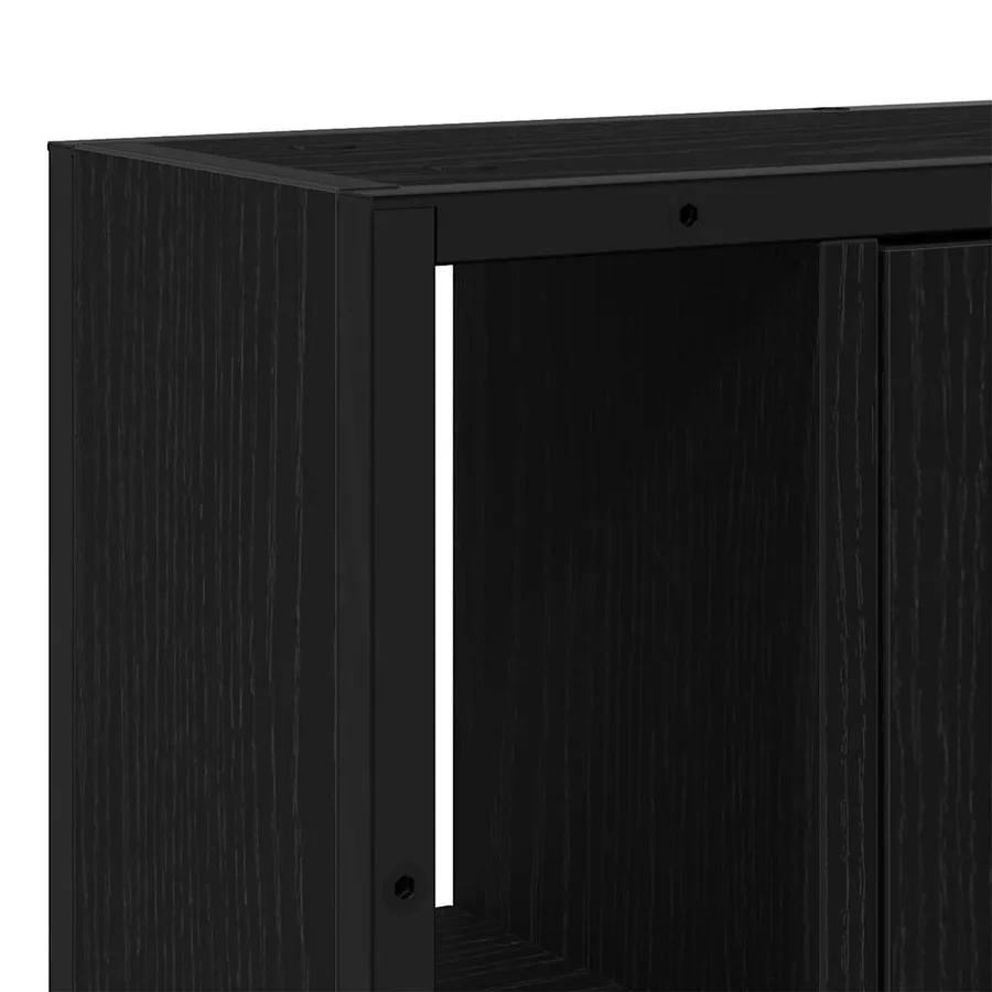 Armoire de salle de bain avec miroir Chêne noir 60 x 16 x 60 cm Bois d'ingénierie - 8