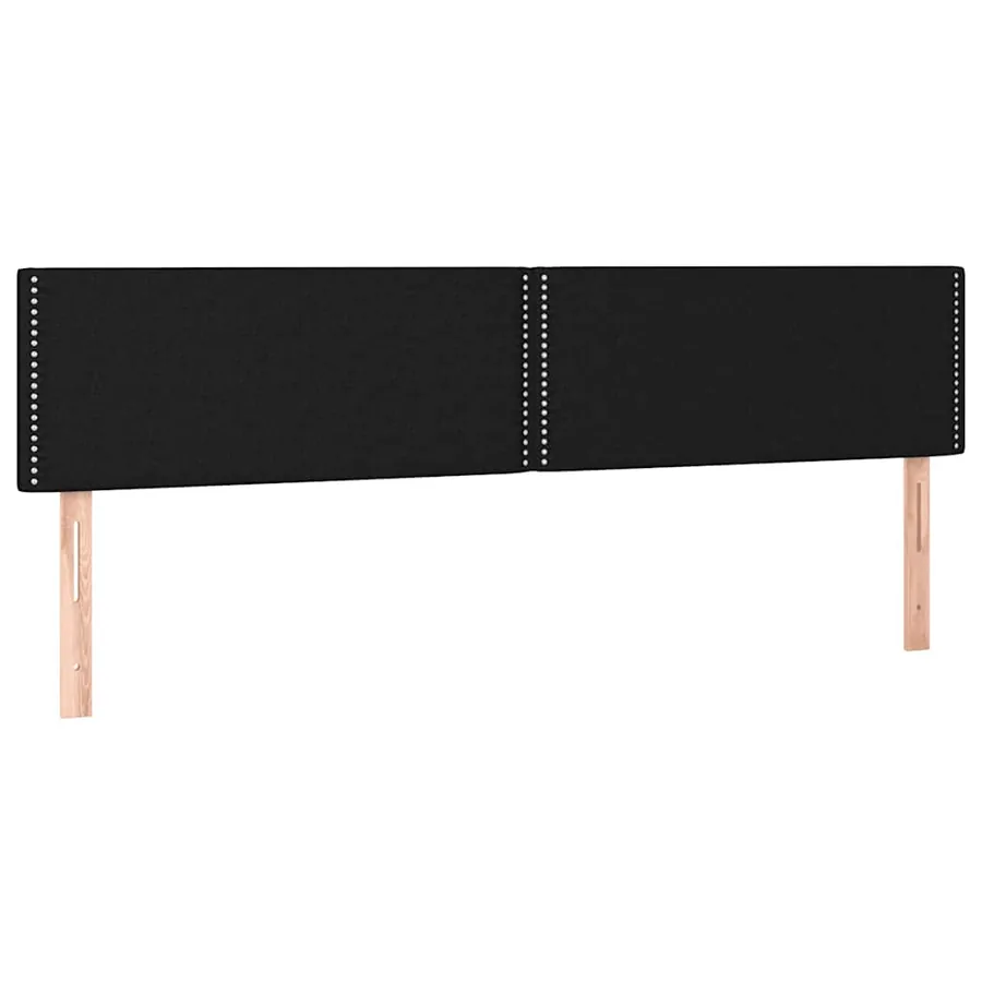 Sommier à lattes de lit et matelas et LED Noir 200x200 cm Tissu - 7