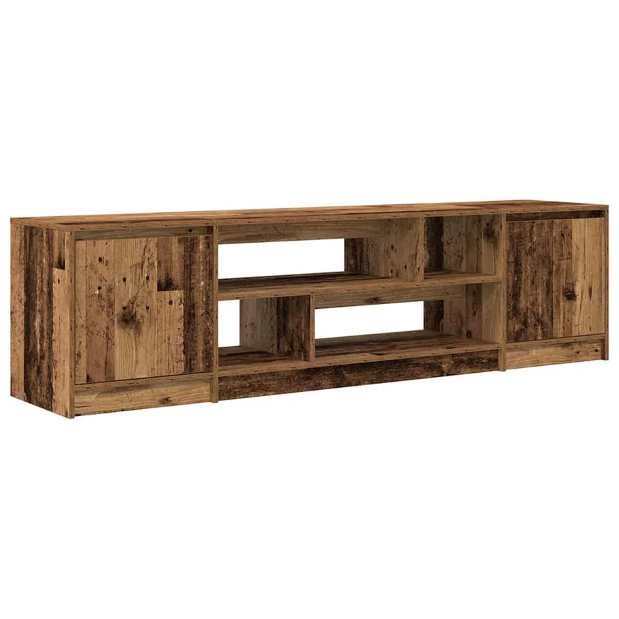 Meuble TV vieux bois 188,5x41x50 cm bois d'ingénierie - 2