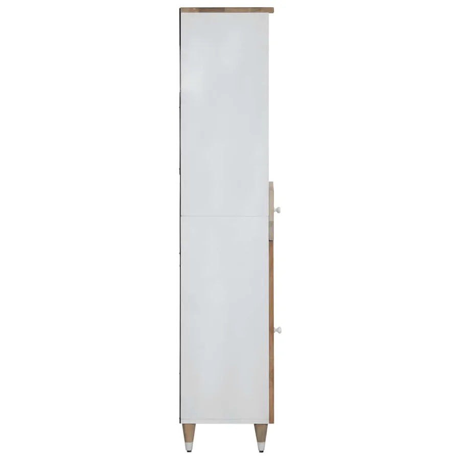 Armoire de salle de bain 38x33,5x160 cm bois massif de manguier - 4