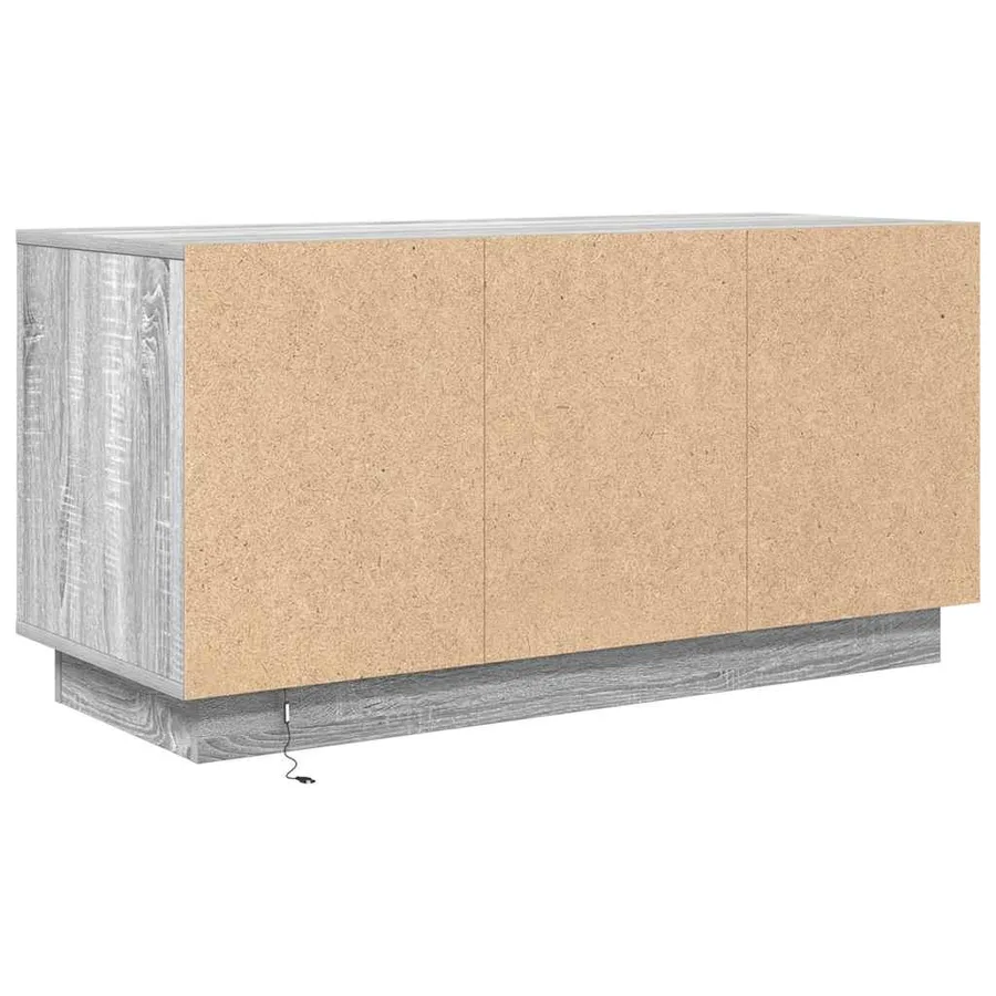 Meuble TV avec lumières LED sonoma gris 100x41x50 cm - 9