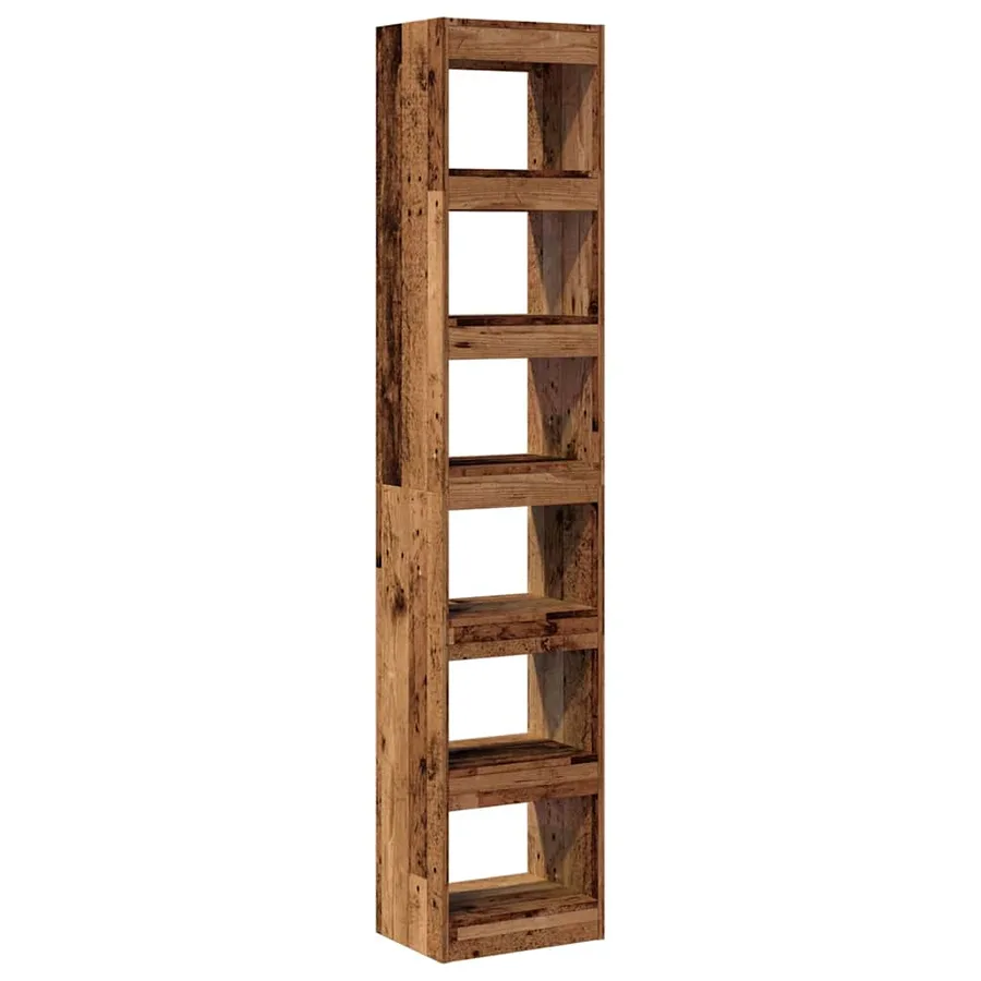 Bibliothèque/Cloison de séparation vieux bois 40x30x198 cm - 2
