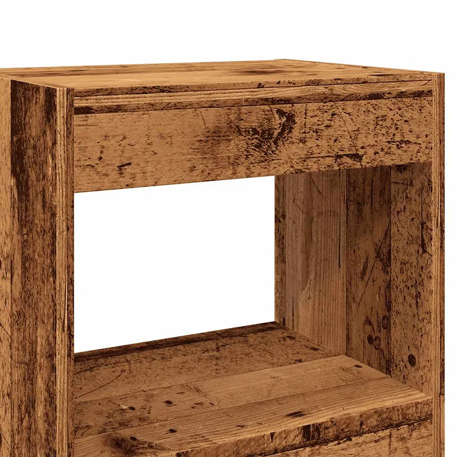 Bibliothèque/Cloison de séparation vieux bois 40x30x198 cm - 7