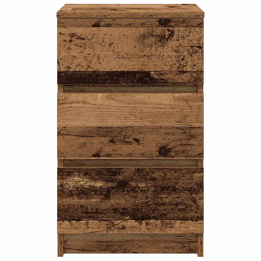 Tables de chevet avec 3 tiroirs 2 pcs vieux bois 39x35x65 cm - 7