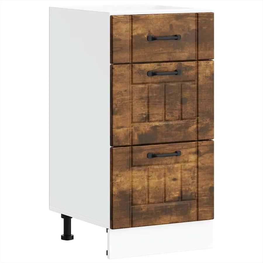 Armoire de cuisine Lucca chêne fumé bois ingénierie - 2