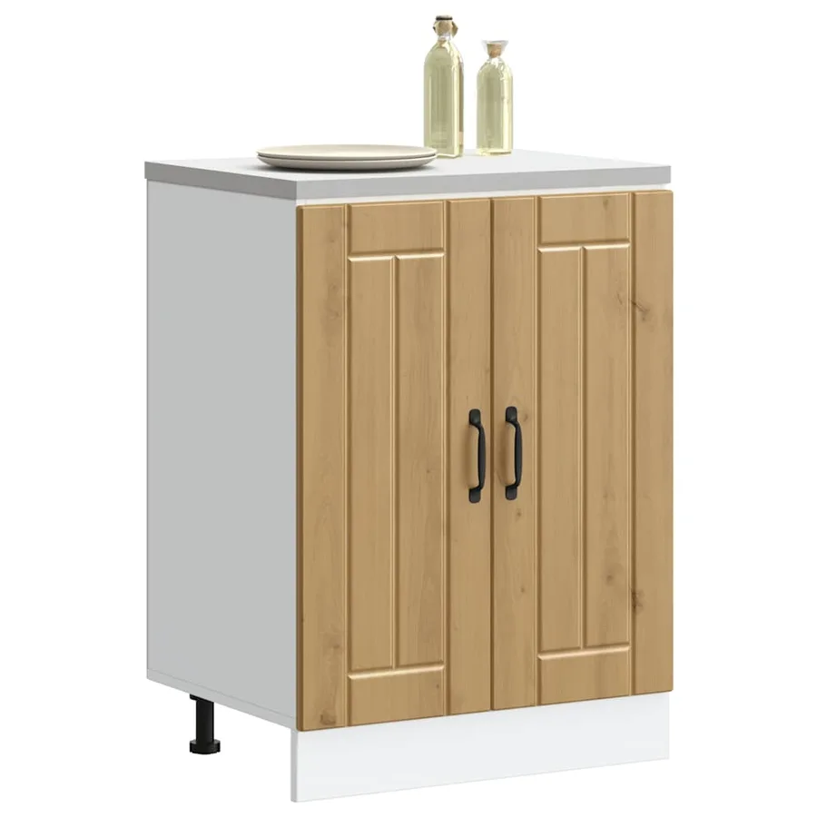 Meuble de base de lavabo Lucca chêne artisanal bois ingénierie - 3