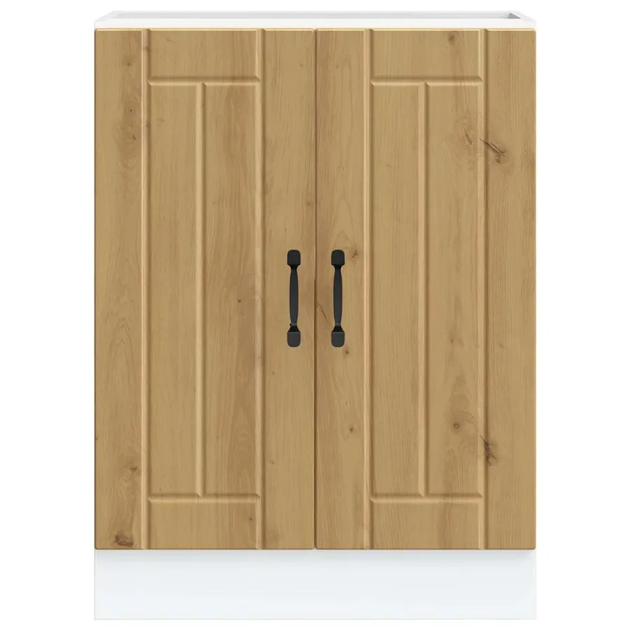 Meuble de base de lavabo Lucca chêne artisanal bois ingénierie - 4