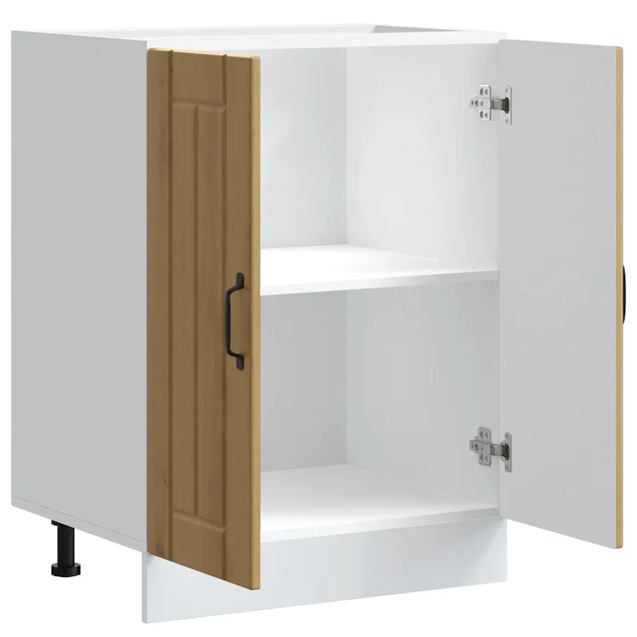 Meuble de base de lavabo Lucca chêne artisanal bois ingénierie - 5