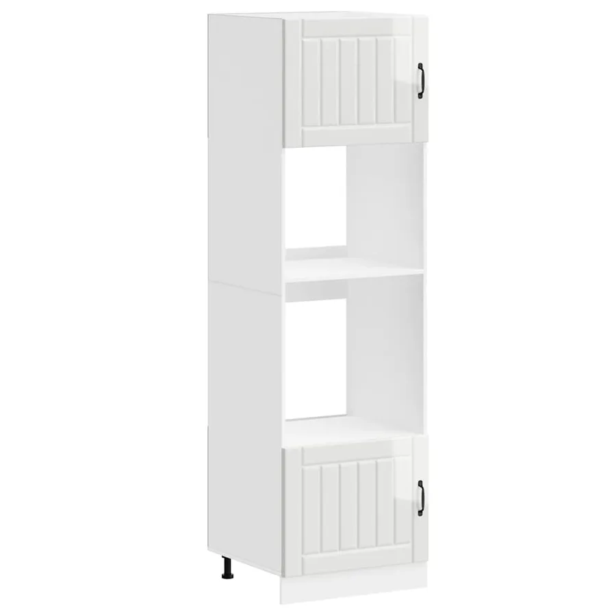 Armoires de four 2 pièces "Lucca" Bois d'ingénierie blanc brillant - 2